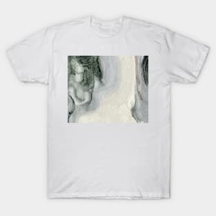 Abstract Art Gray Antique White Oil Painting T-Shirt